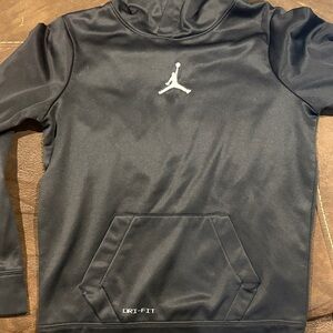 Jordan Black Hoodie with White Logo
